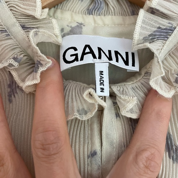Ganni pleated georgette dress size 36 - Picture 6 of 7